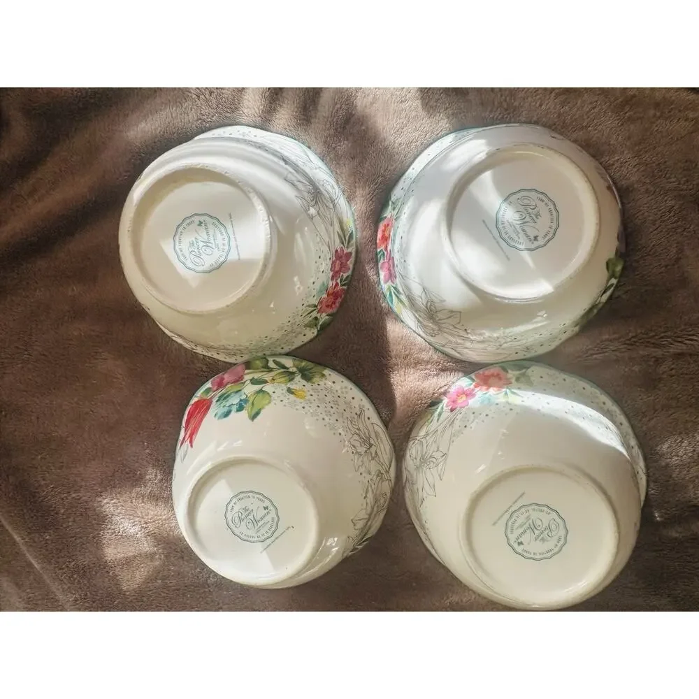 The Pioneer Woman 4 Piece Dip Bowl Set Ceramic Dish Plate